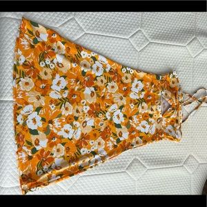 Orange floral dress
